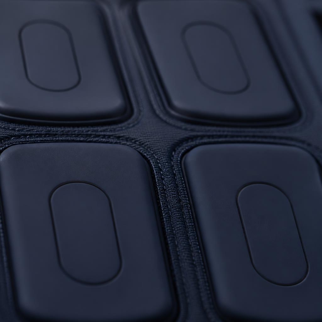 Primer plano de las almohadillas terapéuticas modulares de XenoBelt
